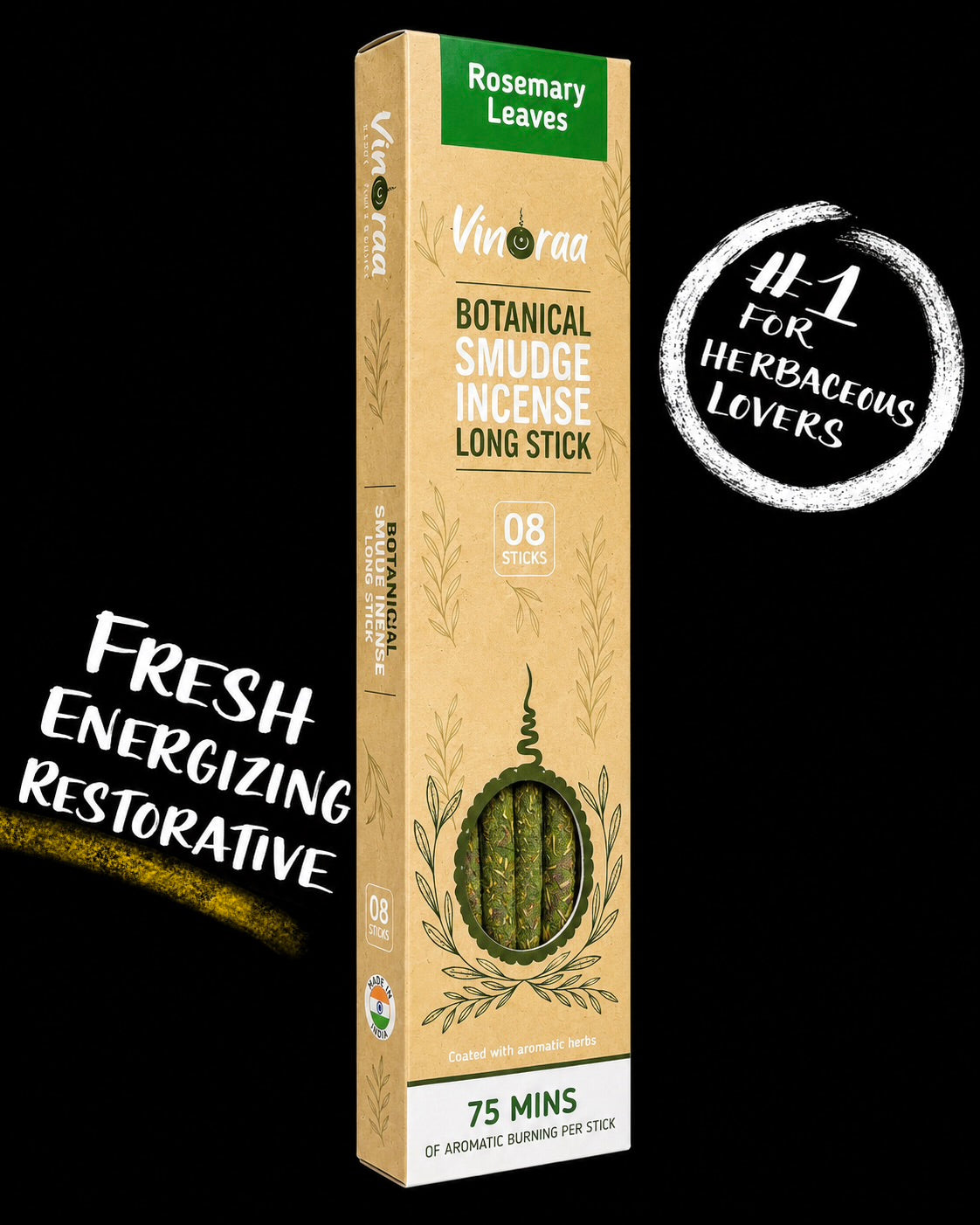 Rosemary | 8 Sacred Natural Incense Sticks |