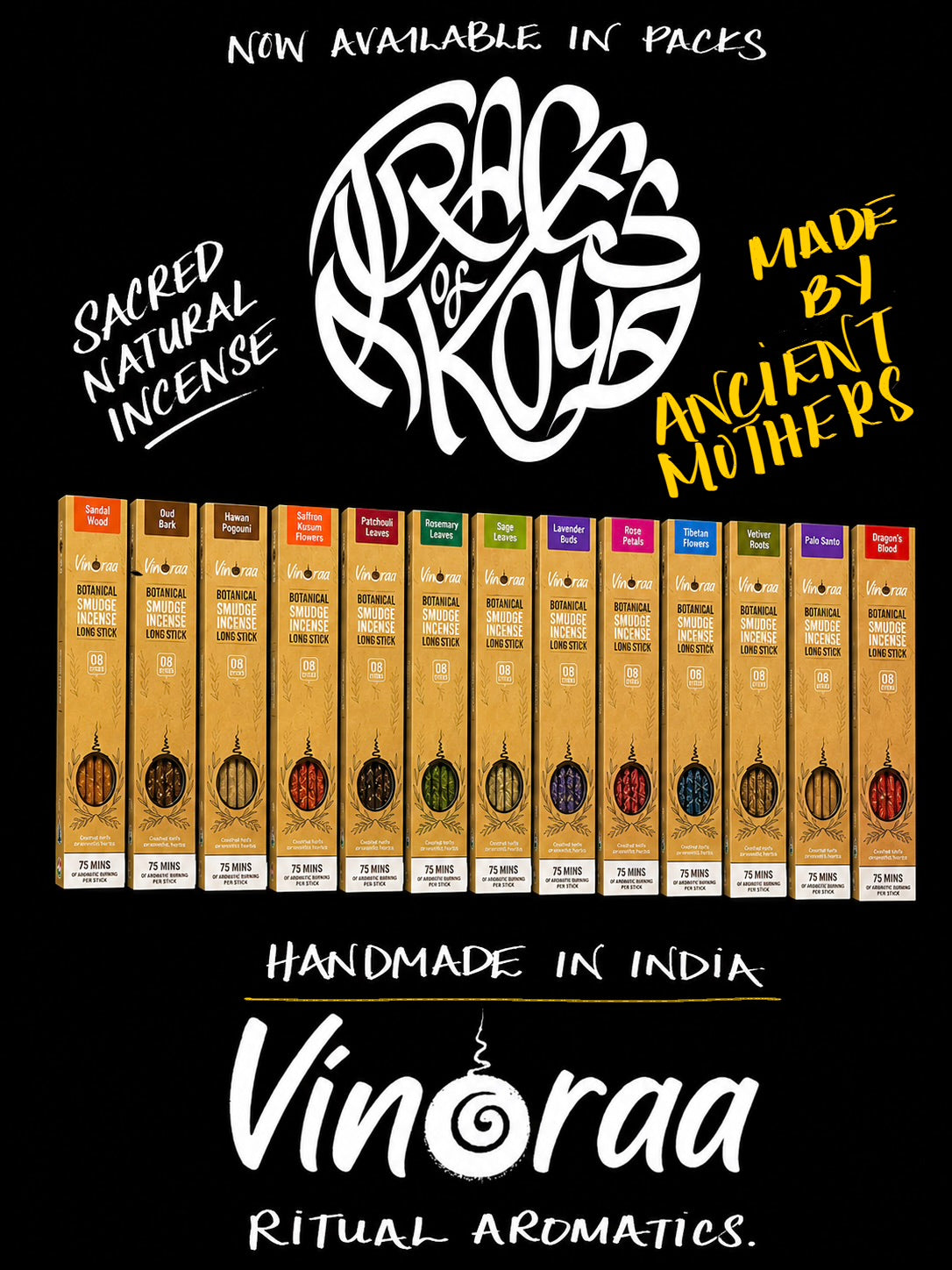 Oud Bark | 8 Sacred Natural Incense Sticks |